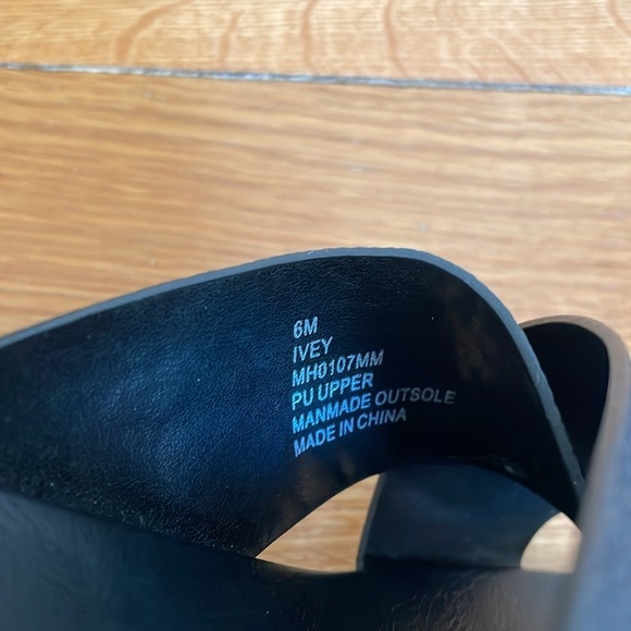 MIA Ivey Platform Slide Slip-On Sandal Crossover Straps Black Women 6 - Picture 8 of 8